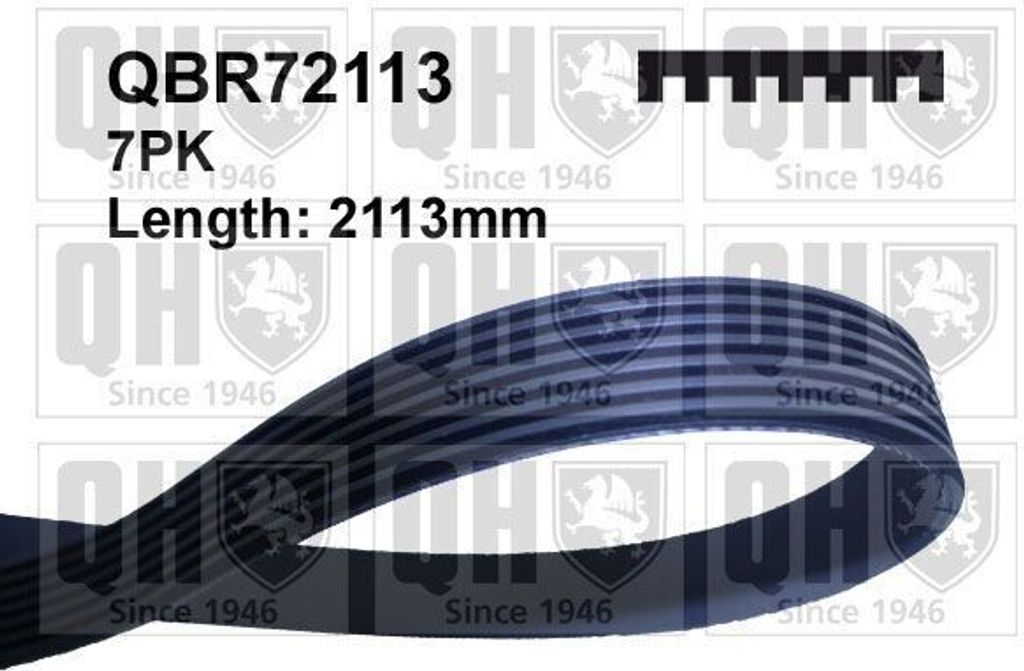 QUINTON HAZELL Keilrippenriemen 2113mm für AUDI A8 (4H2, 4H8, 4HC, 4HL) QBR72113