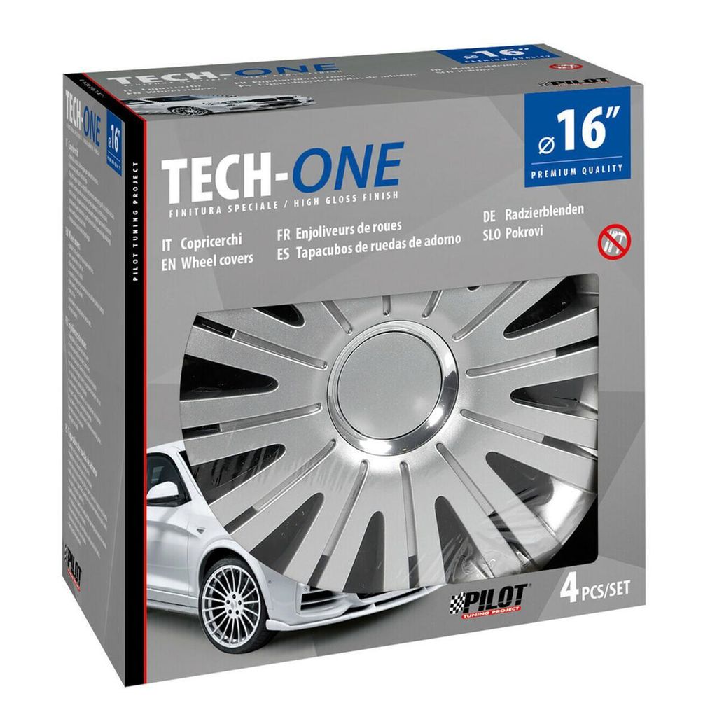 16" Zoll Radkappen Silber Radzierblenden Radblenden 31558 Produktbild 