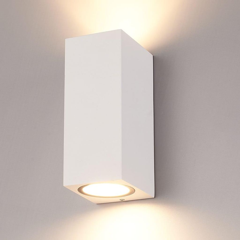 hoftronic LED-Wandleuchte Selma Dimmbar IP65 2x GU10 Weiß Up&Downlight
