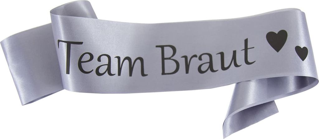 Oblique Unique Schärpe Team Braut JGA Junggesellinnenabschied Hen Party Hochzeit grau