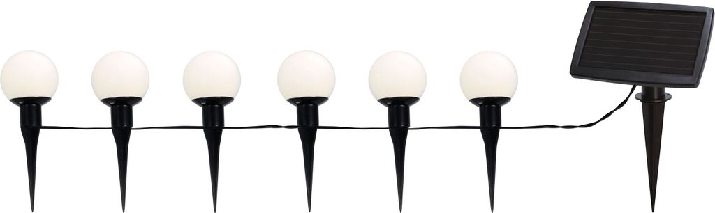 LED-Solarlichterkette BallsCombo 6 teilig Farbe warm white Produktbild 