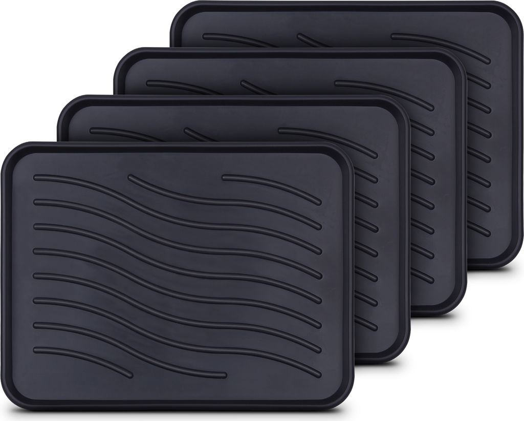 Odkvapkávacia miska na topánky 50 x 38 x 2,5 cm, čierna, Obrázok produktu 