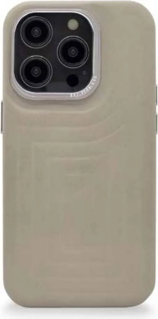 Decoded iPhone 14 Pro Max Coque en Cuir Véritable de Luxe - Clay Beige