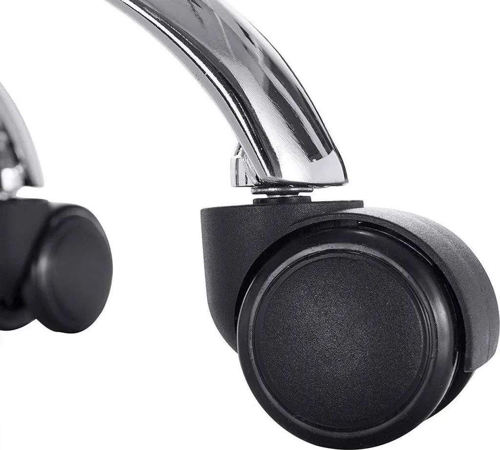 Sedia da Scrivania Ergonomica DeLuxuriös Velluto Grigio Design Moderno - 2