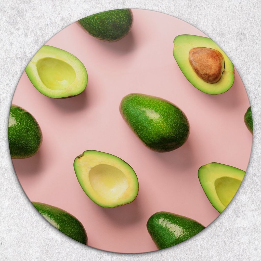 Glas-Herdabdeckplatten Glaskeramikkochfeld-Abdeckung Spritzschutz Glas Runden Schneidebrett fi40 cm - Bunte Früchte