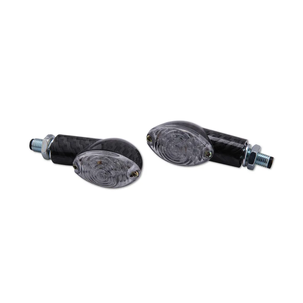 Frecce LED Cat Eye Moto Omologate Carbon Look | Gambo Corto 20mm