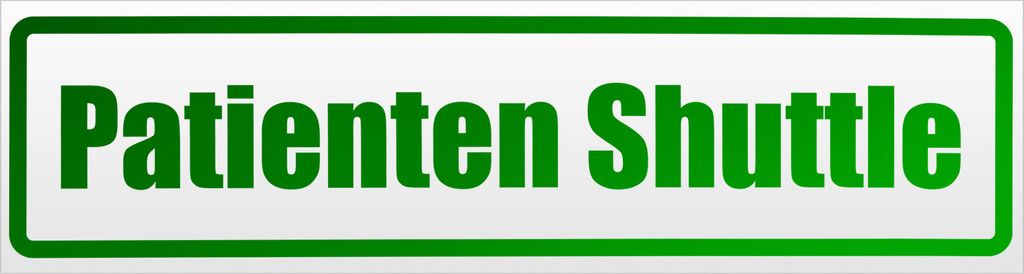 Kiwistar Patienten Shuttle Magnetschild Schild magnetisch - 30cm Grün - reflektierend - Magnetfolie für Auto PKW Kfz