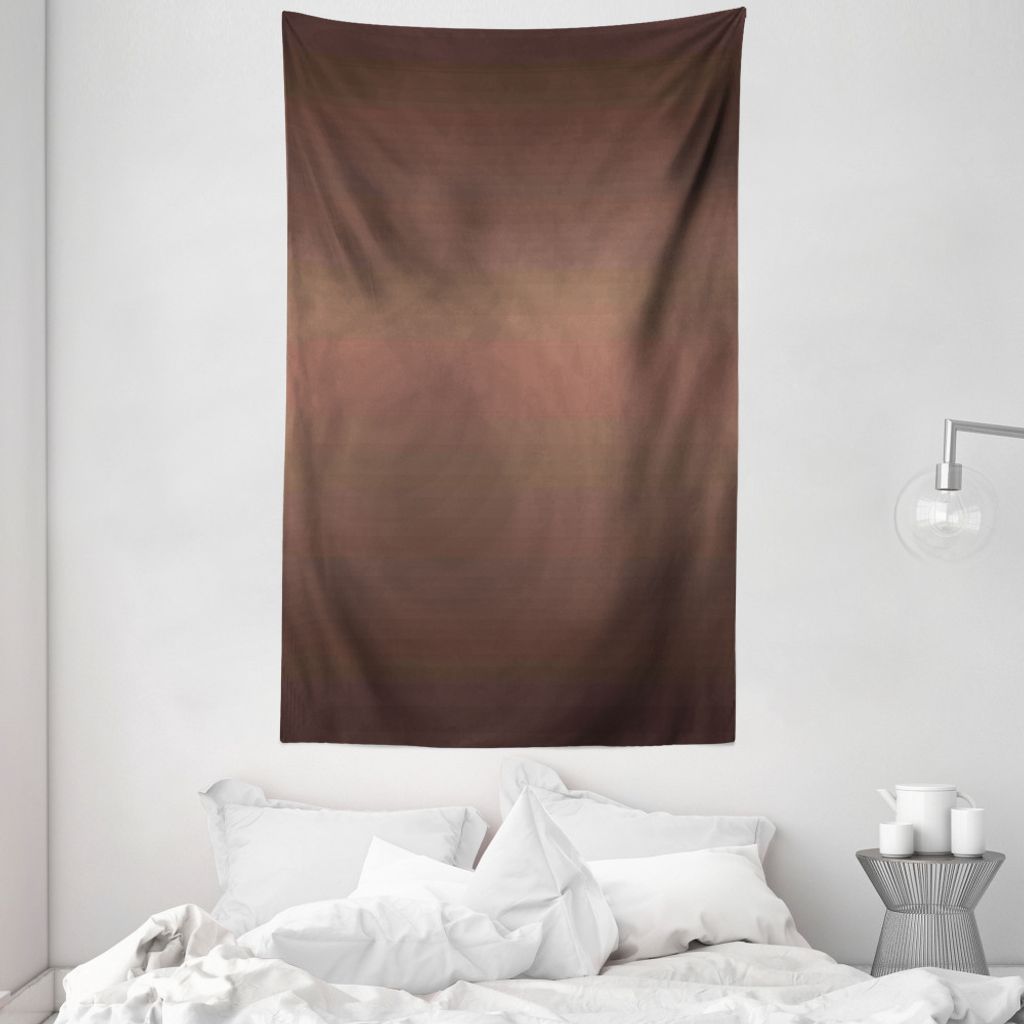 ABAKUHAUS Ombre Wandteppich und Tagesdecke, Digital-Brown-Raum aus Weiches Mikrofaser Stoff Waschbar ohne Verblassen Digitaldruck, 140 x 230 cm, Braun