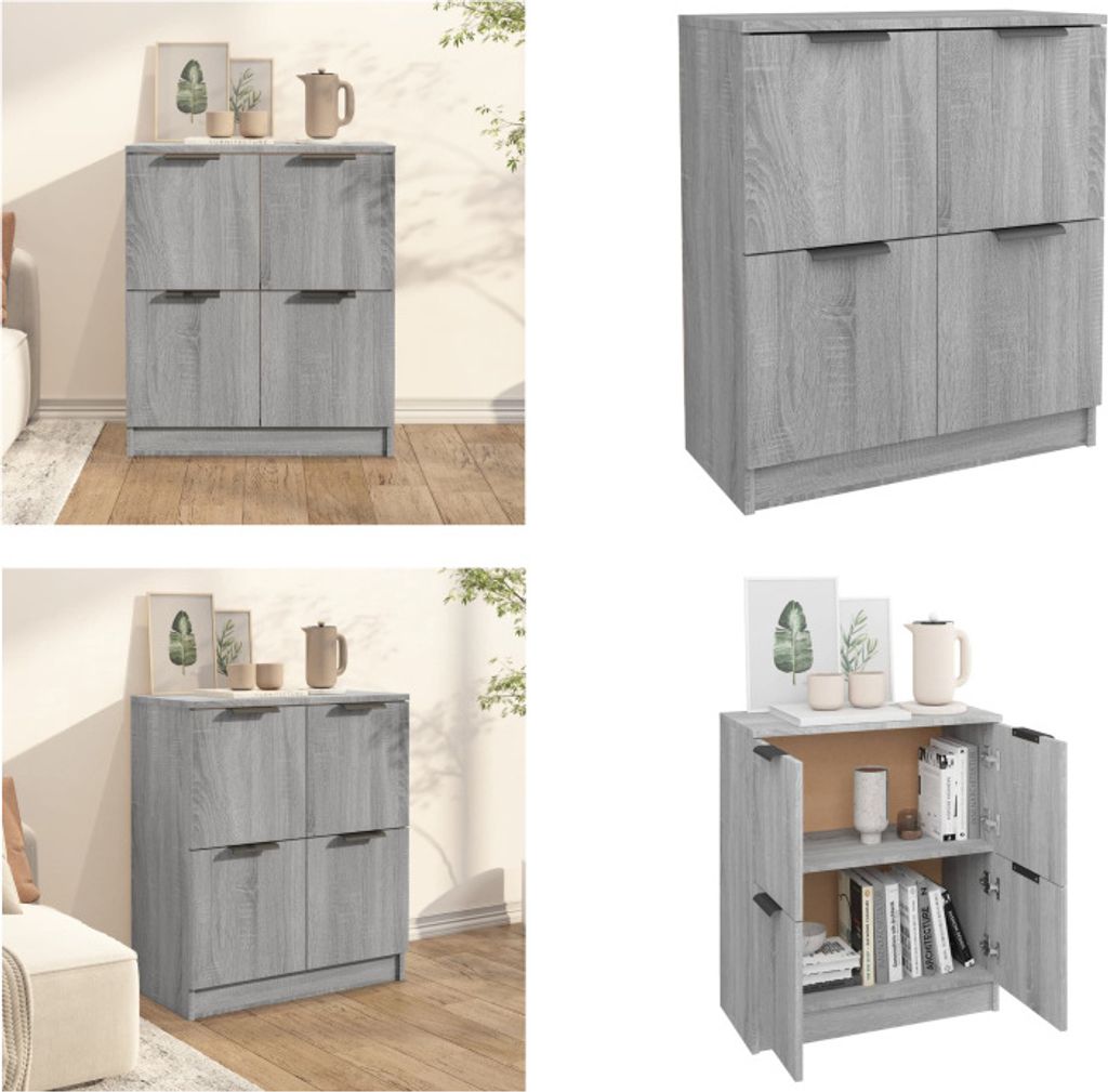 vidaXL Sideboard Grau Sonoma 60x30x70 cm Holzwerkstoff - Produktbild 