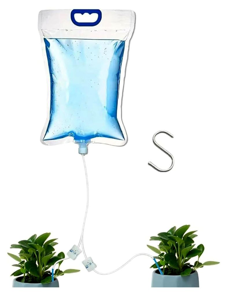 Baum-Bewässerungsbeutel 5,2L - Verstellbarer Tropfbeutel für die Bewässerung, Transparent und Automatisch für Garten, Bäume, Innenbereich, Blu...