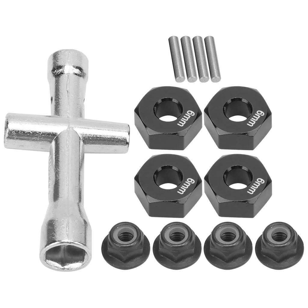 Adattatore Mozzo Esagonale 12mm Alluminio 6mm per 1/10 RC Upgrade