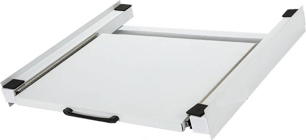 Waschmaschine-Trockner-Stapelkit Metall-Verbindungsrahmen mit ausziehbarer Ablage für Waschmaschinen und Trockner, 60 cm breit