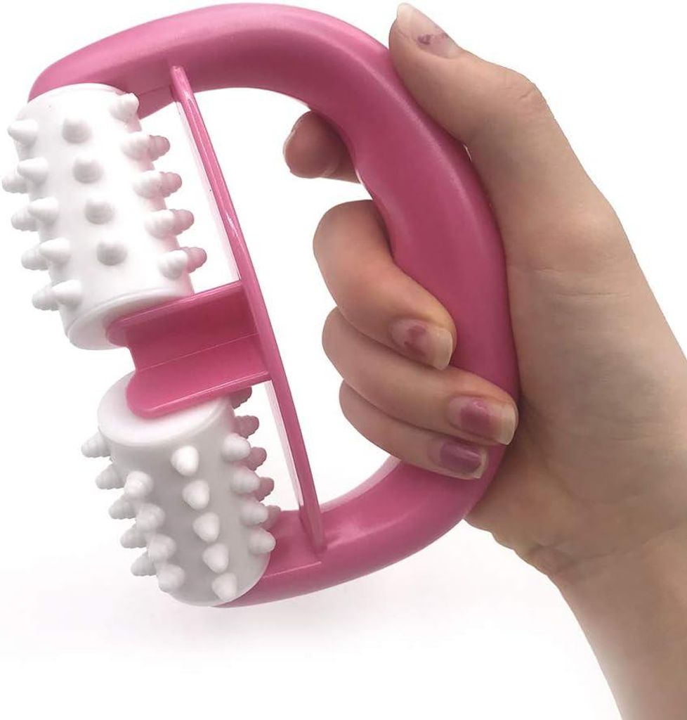 Roll-Massagebürste zur Gewichtsreduktion, Anti-Cellulite-Bürste, Saugnapf, effektive Schlankheitsbehandlung (pink)
