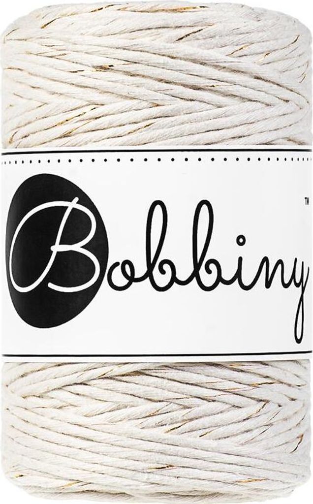 Bobbiny Macrame Cord 1,5 mm 100 m Golden Wine Red Schnur