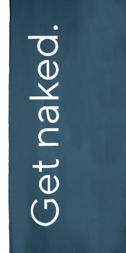 Wenko Tom Tailor Tenda Doccia Antimuffa 180x200 Cm - Impermeabile, Lavabile, Con Scritta 'Get Naked'