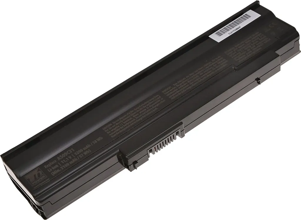 Batteria T6 Power per laptop Acer, numero di parte AS09C71, Li-Ion, 11,1 V, 5200 mAh (58 Wh), nero