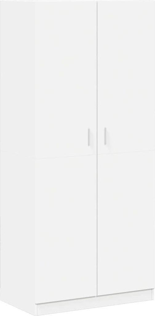 vidaXL Szafa biała 90x52x200 cm materiał drewnopochodny Zdjęcie produktu 