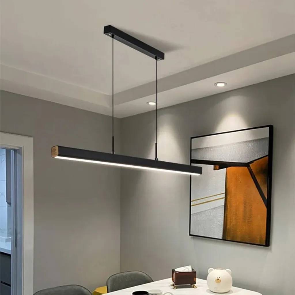Lampe Suspendue Toolight APP1448-CP 100cm Black : Design Moderne Noir - 6