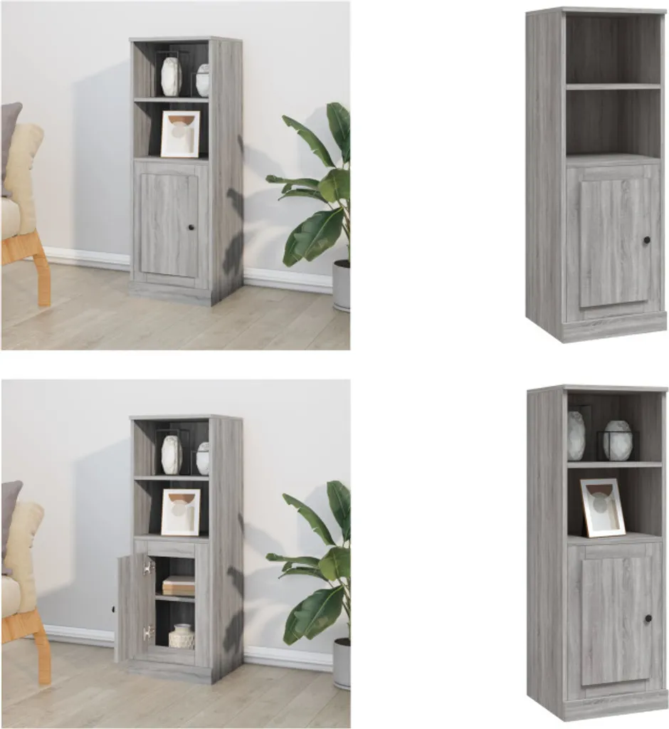 vidaXL Credenza Grigio Sonoma 36x35,5x103,5 cm Materiale a base di legno - Credenza - Credenze - Madia - Armadio