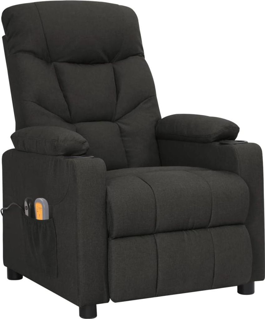 vidaXL Massagesessel Elektrisch Schwarz Stoff Produktbild 