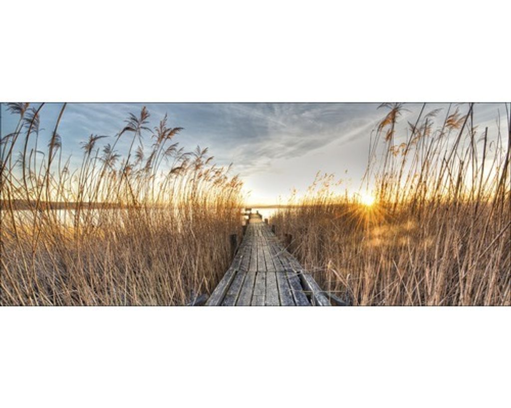 Glasbild Way To The Sun 125x50 cm