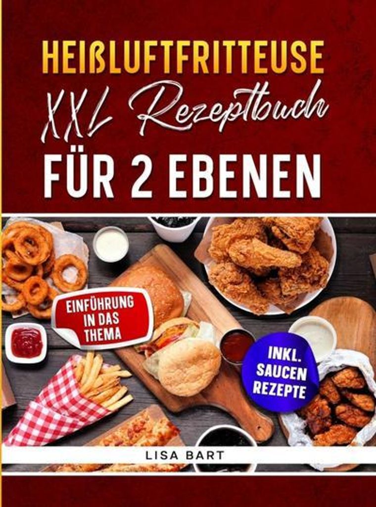 Heißluftfritteuse XXL Rezeptbuch für 2 Ebenen Produktbild 