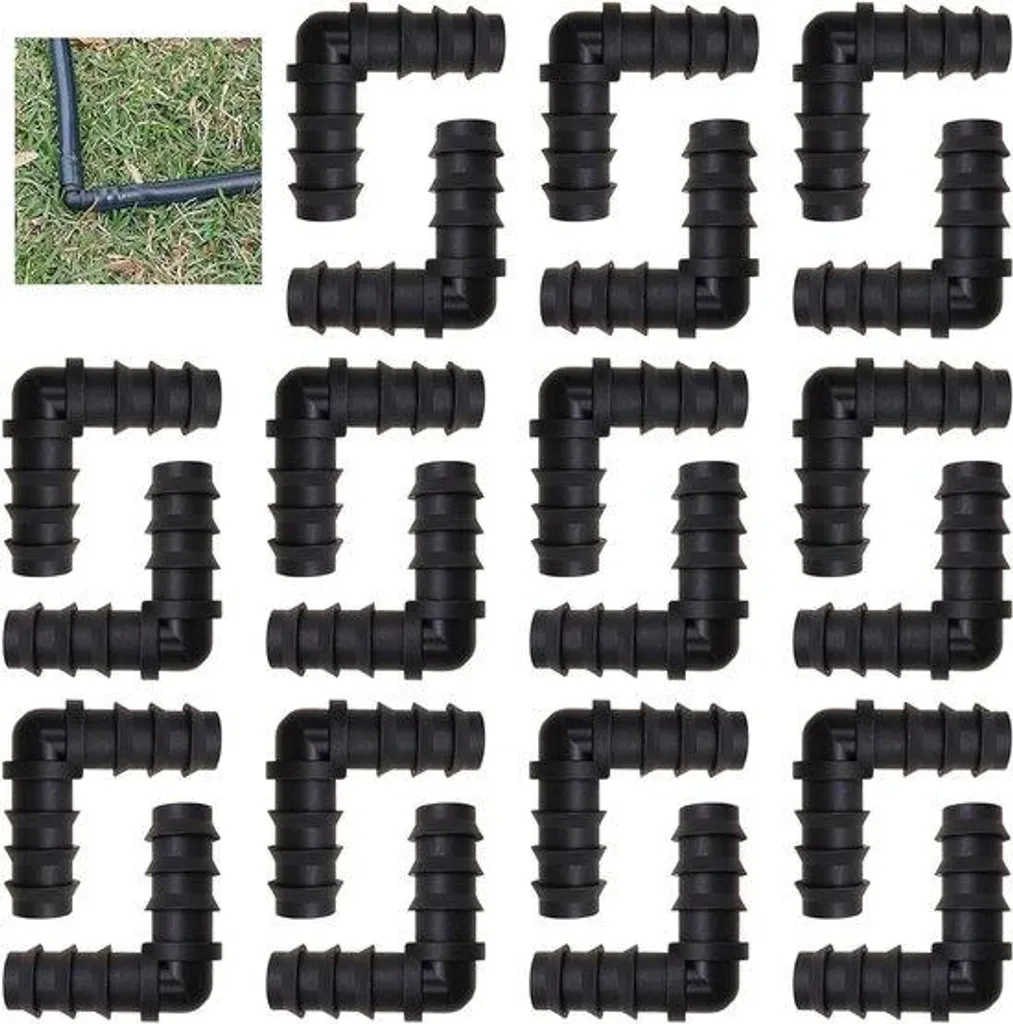 Raccords coudés 90° pour tuyaux d'arrosage - Lot de 22 pièces robustes