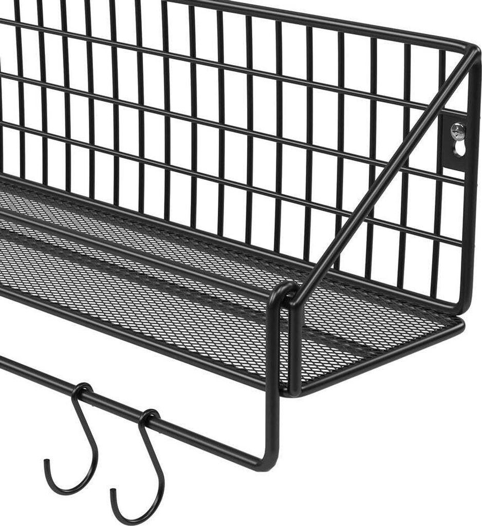 Moderne Zwei-Schicht Wandplank - Zwart - 30 x 12 x 13 cm (L Produktbild 