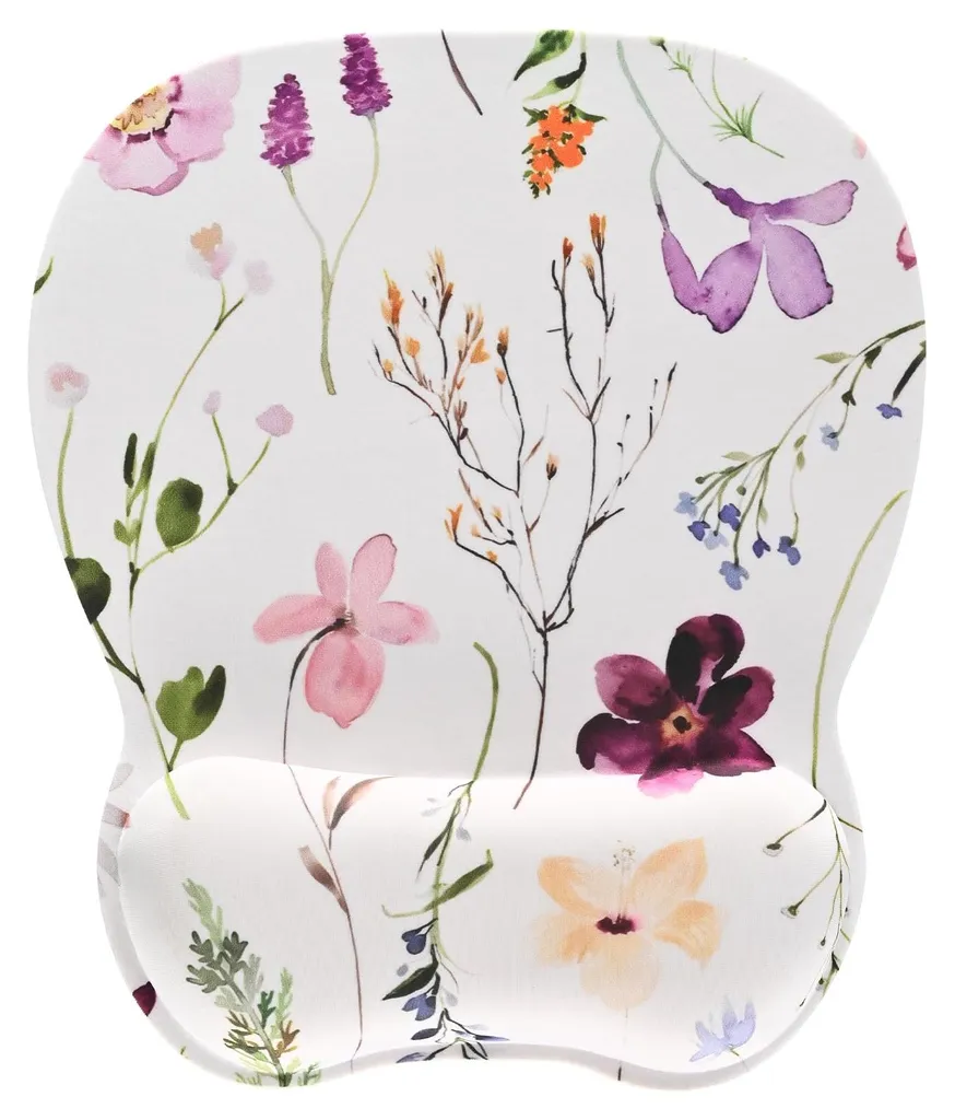 Tapis de souris de bureau ergonomique - Soulage le poignet - Blanc