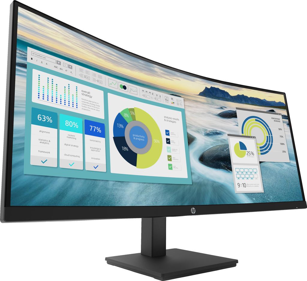 Hp P34hc G4 34´´ Wqhd Monitor Schwarz One Size / EU Plug Produktbild 