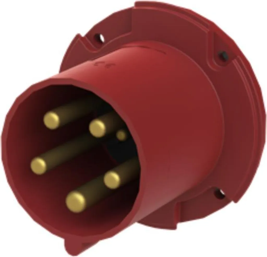Connecteur 63A CEE 5 pôles Amphenol 6h rouge 400V à haute conductivité