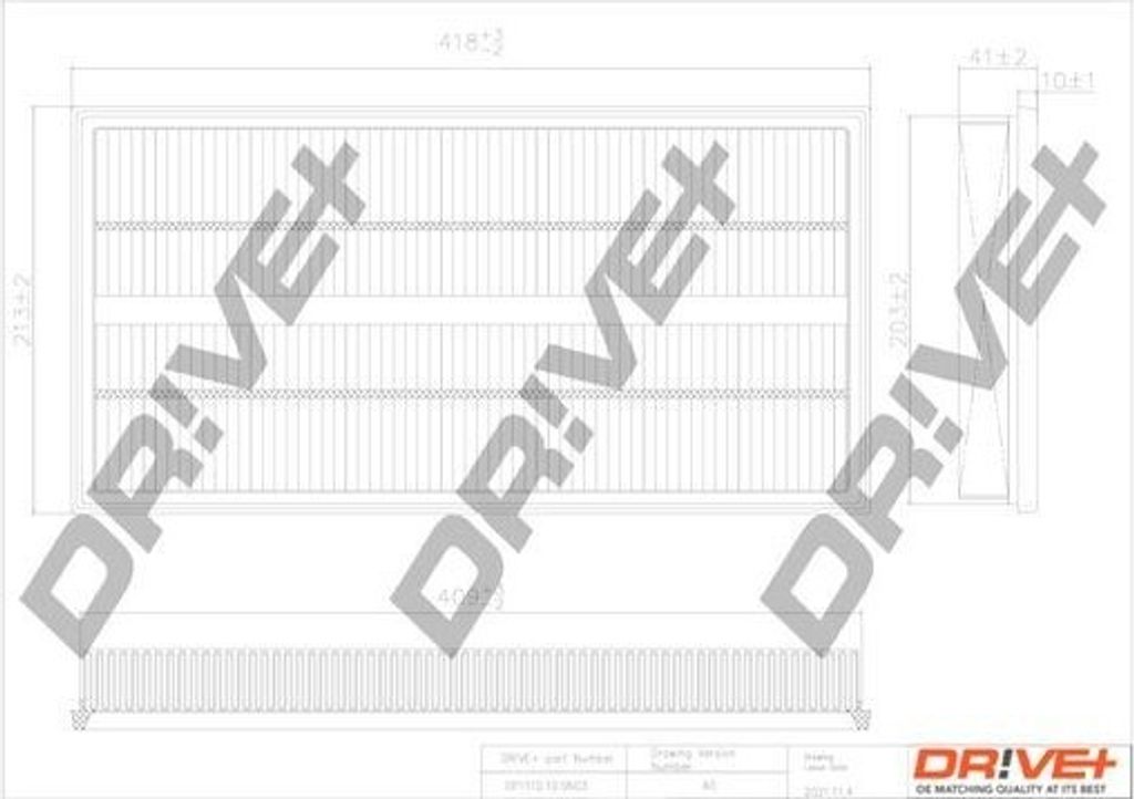 Dr!ve+ DP1110.10.0603 - OE 090 25 51 Luftfilter für Viano (W639), Vito (W639)