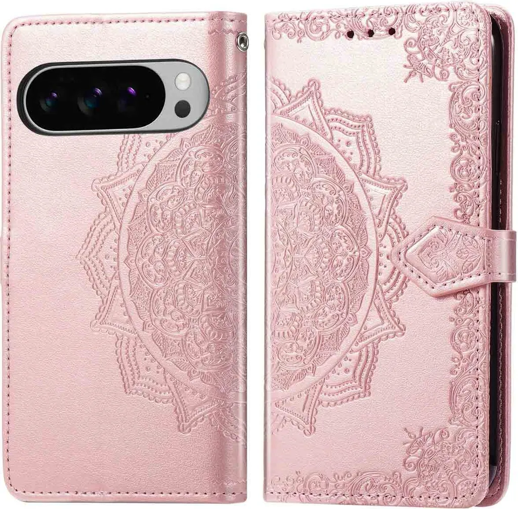 Cover a Libro Google Pixel 10 Pro XL Oro Rosa Mandala imoshion