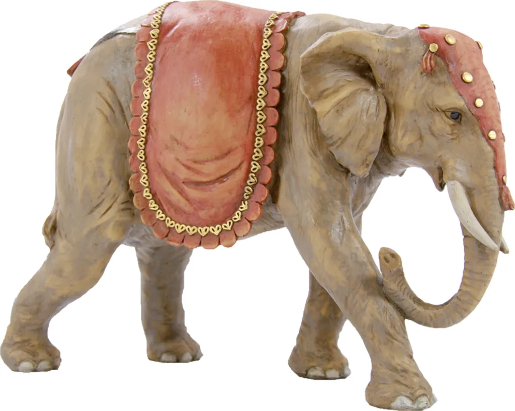 FADEDA Elefante Presepe 20 cm - Offerta Statuina Dipinta a Mano