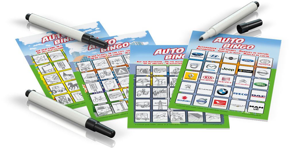 Schmidt Spiele gioco della tombola per auto da portare con Immagine del prodotto 