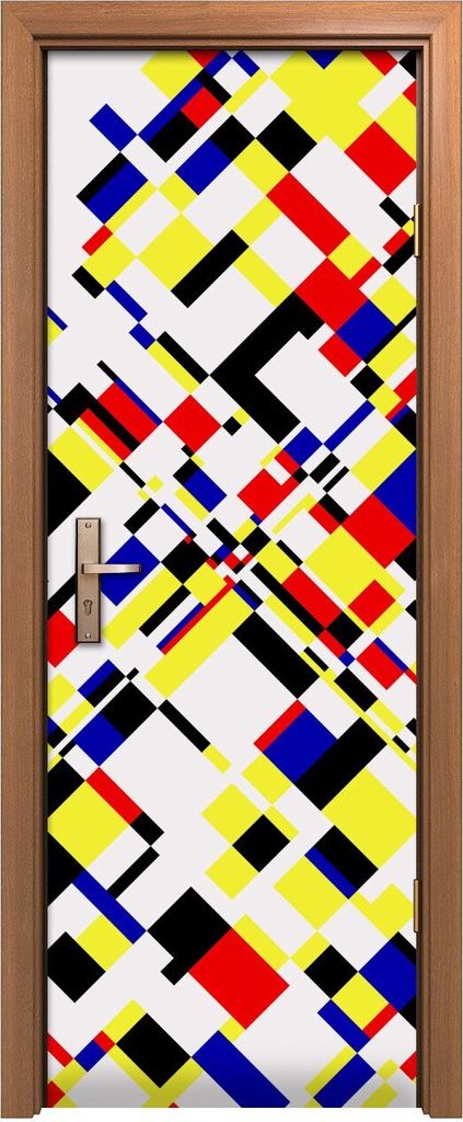 Türposter 70x200 cm Türaufkleber Türtapete Türfolie Klebefolie Geometrien abstraktion Still