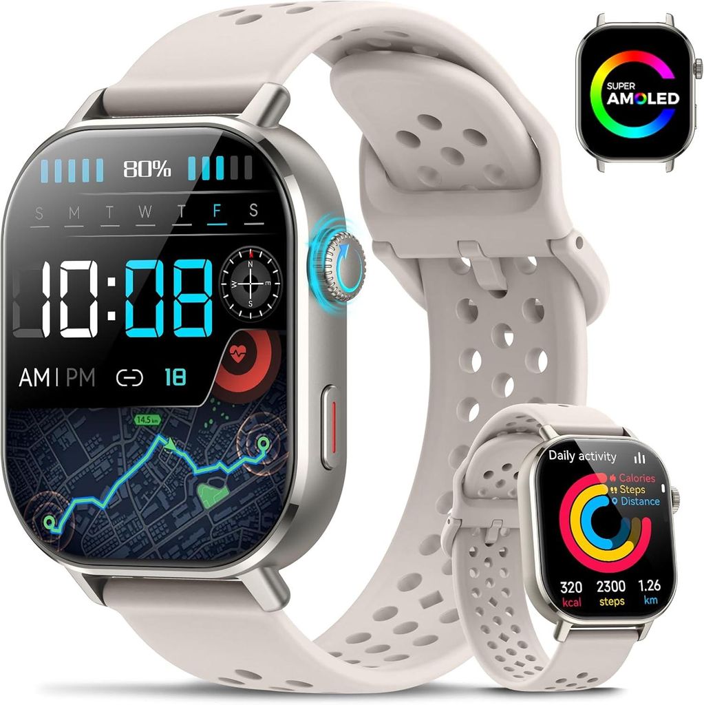 Donerton Smartwatch 5.0 cm HD Herren Damen Telefonfunktion Produktbild 