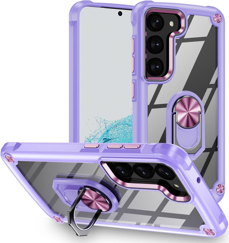Handyhülle für Samsung Galaxy S22 Transparent High Tech Case Schutz Smartphonehülle Aufprallschutz
