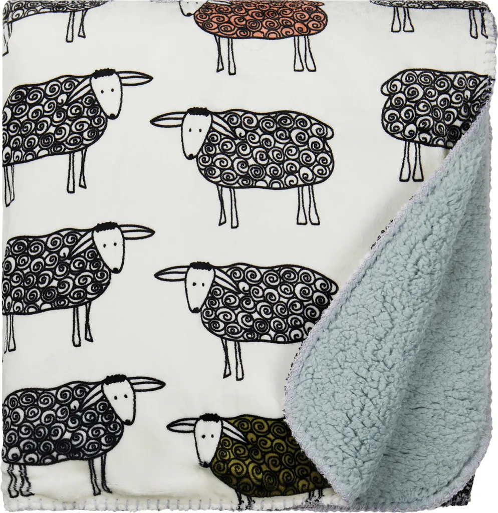 Plaid Douillet Blanc Effet Peau de Mouton Vinga en Textiles Recyclés XD150