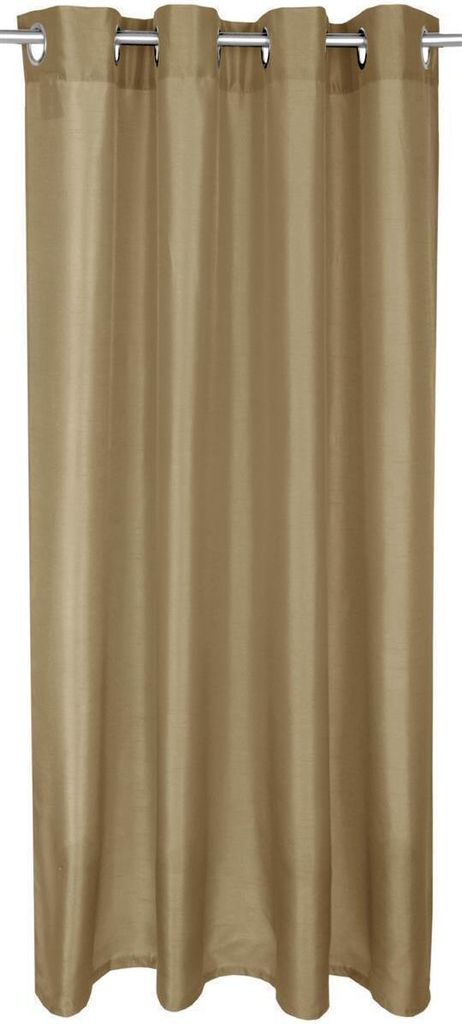 Gardine Blickdicht mit Ösen ( Taupe dunkel ) in 140x175cm ( Breite x Höhe )