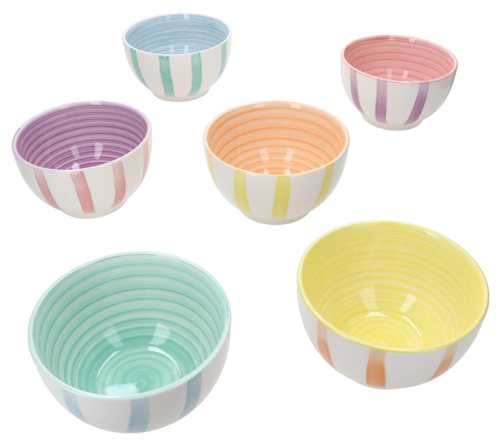 Set di 6 ciotole per cereali Beach Pastello Stripes Ø14cm Immagine del prodotto 