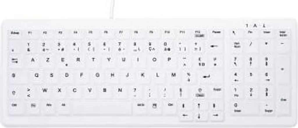 Cherry AK-C7000 Clavier lavable blanc USB pour cliniques et laboratoires