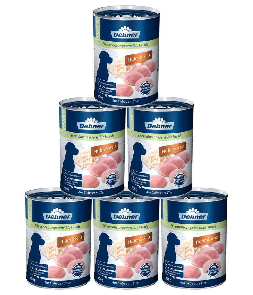 Dehner Premium Hundefutter Sensitive, Nassfutter zuckerfrei Produktbild 