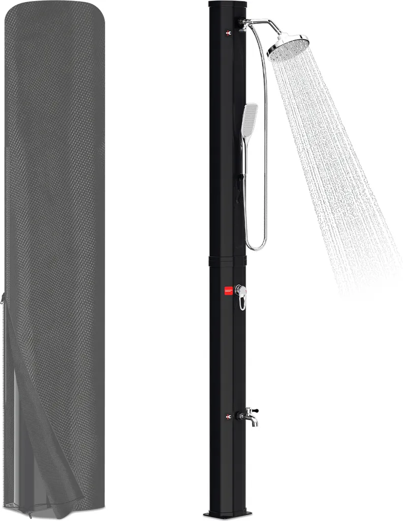 Doccia Solare 35L Nera TolleTour: Materiali Top e Montaggio Facile