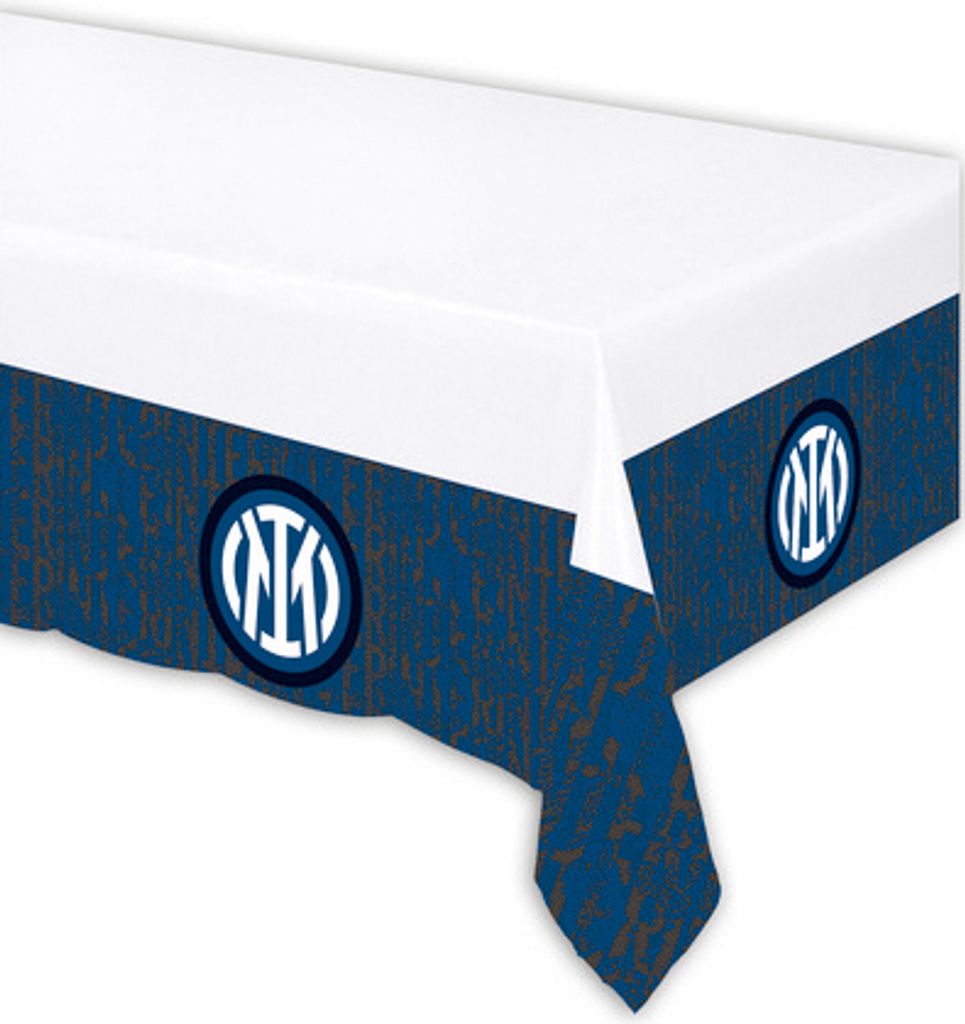Inter Mailand Tischdecke Partydeko blau-weiss-schwarz Produktbild 