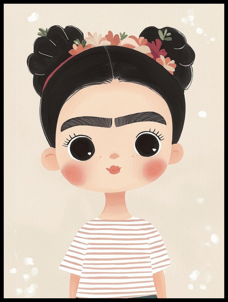 Plakat 60x80cm Muster für Kinder, Mädchen für das Zimmer - Flora