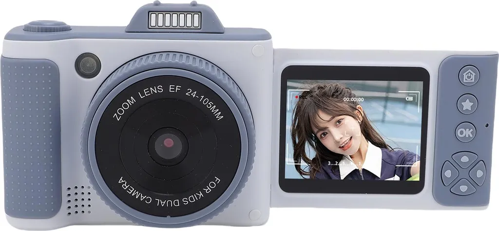 Fotocamera digitale 66MP 2,5K 16x zoom 2,4 pollici LED fill light 180° flip screen video selfie Scheda di memoria da 32G - 2