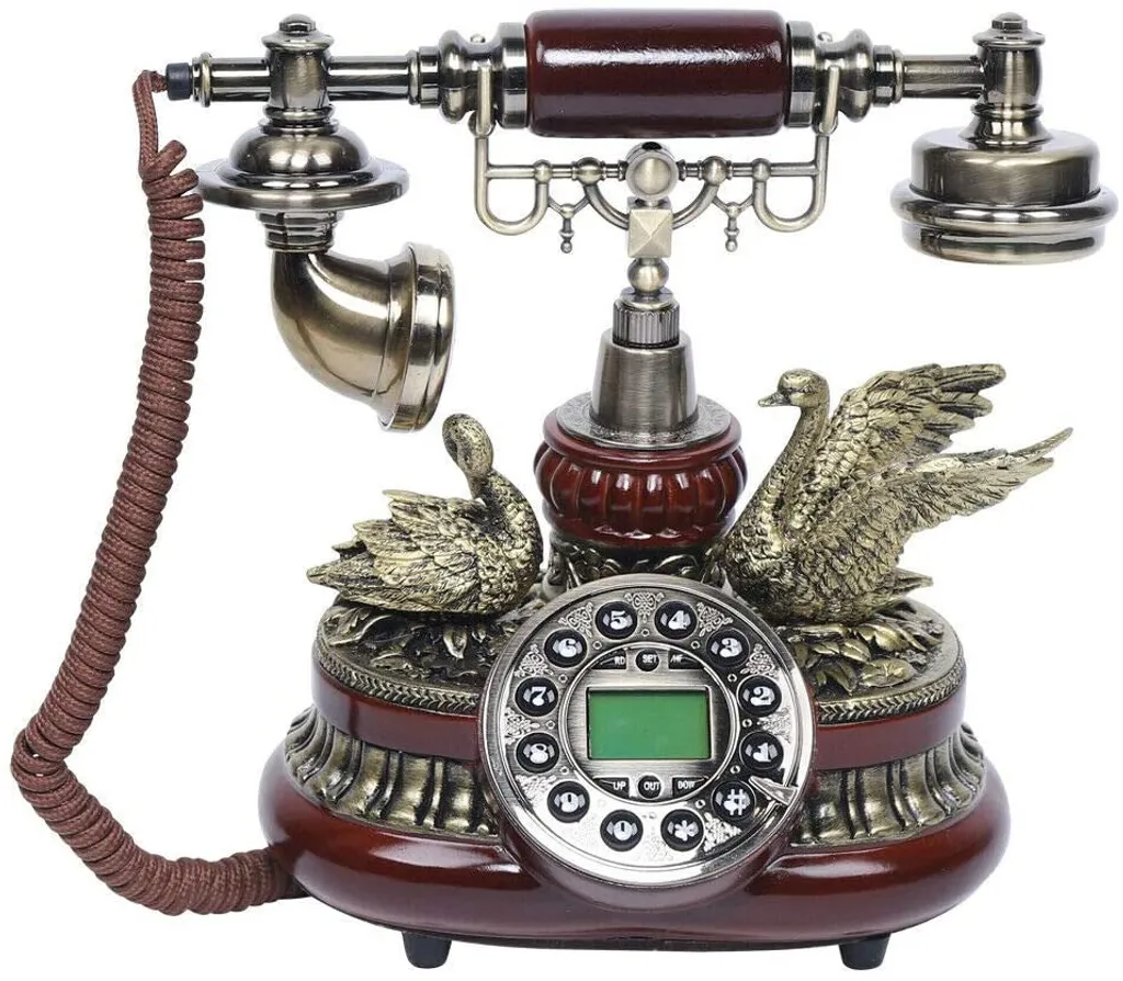 Téléphone vintage déco avec véritable cadran et finitions nostalgie