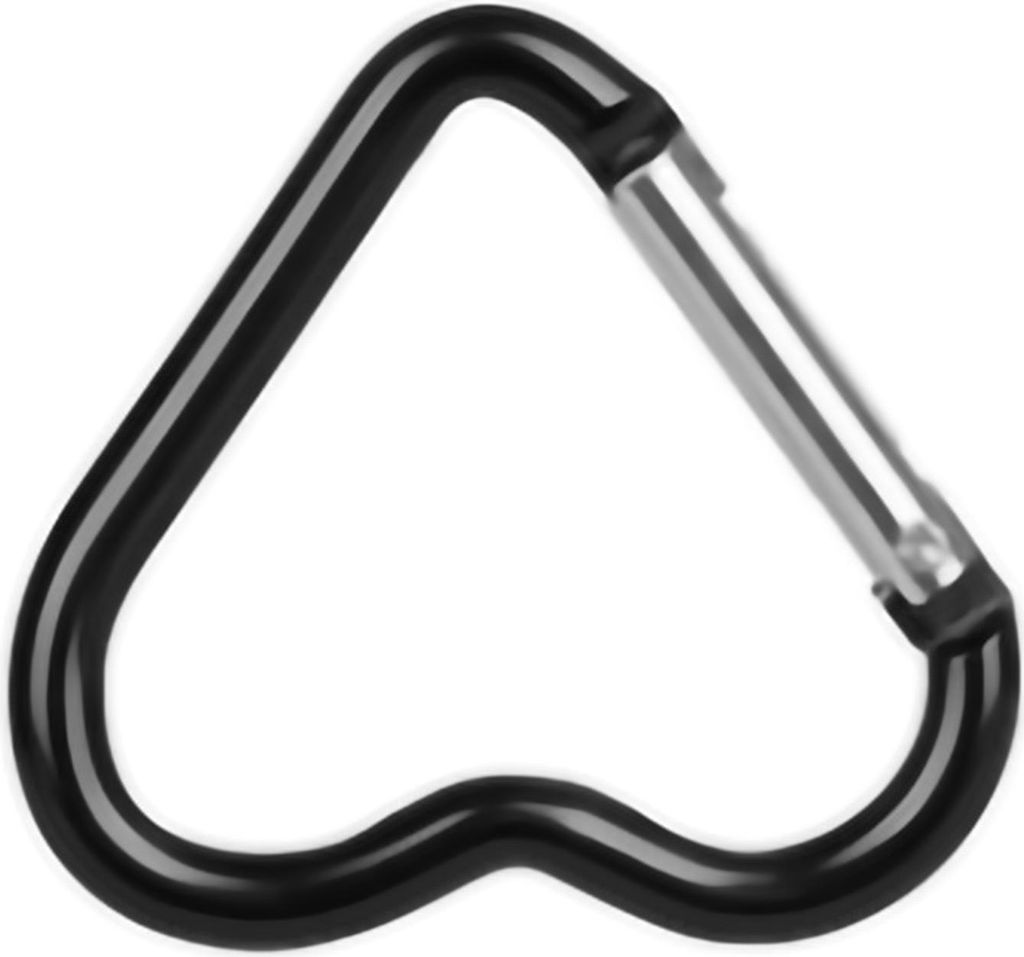 Aluminiumlegierung Carabiner herzförmige Heavy Duty Metal Camping Hängende Schnalle für Wanderwasserflaschenschlüsselblack