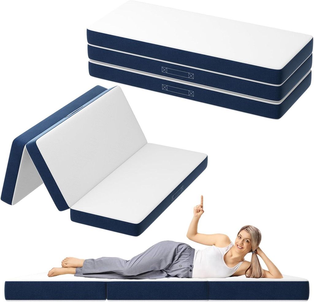 DEWINNER Matelas Pliant Triple,120x195x15cm, Matelas Image du produit 